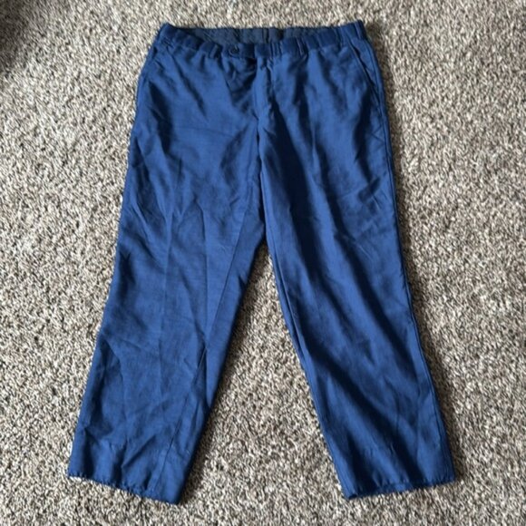 Ermenegildo Zegna 34 x 26 Blue Torino Dress Pants - Picture 2 of 7